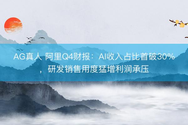 AG真人 阿里Q4财报：AI收入占比首破30%，研发销售用度猛增利润承压