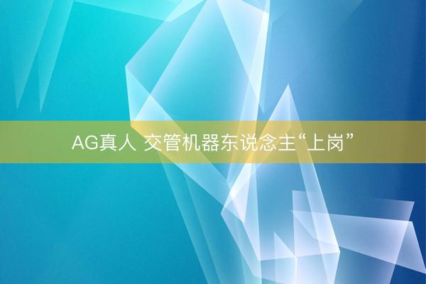 AG真人 交管机器东说念主“上岗”