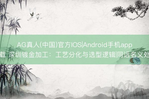 AG真人(中国)官方IOS|Android手机app下载 深圳镀金加工：工艺分化与选型逻辑|同远名义处理