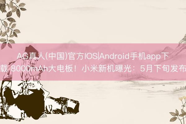 AG真人(中国)官方IOS|Android手机app下载 8000mAh大电板！小米新机曝光：5月下旬发布