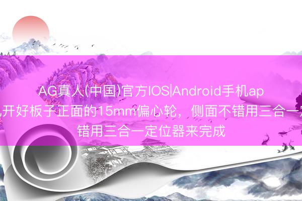 AG真人(中国)官方IOS|Android手机app下载 雕镂机开好板子正面的15mm偏心轮，侧面不错用三合一定位器来完成