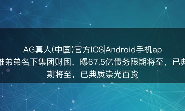 AG真人(中国)官方IOS|Android手机app下载 刘銮雄弟弟名下集团财困，曝67.5亿债务限期将至，已典质崇光百货