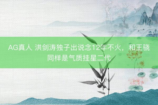 AG真人 洪剑涛独子出说念12年不火，和王骁同样是气质挂星二代