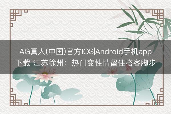 AG真人(中国)官方IOS|Android手机app下载 江苏徐州：热门变性情留住搭客脚步
